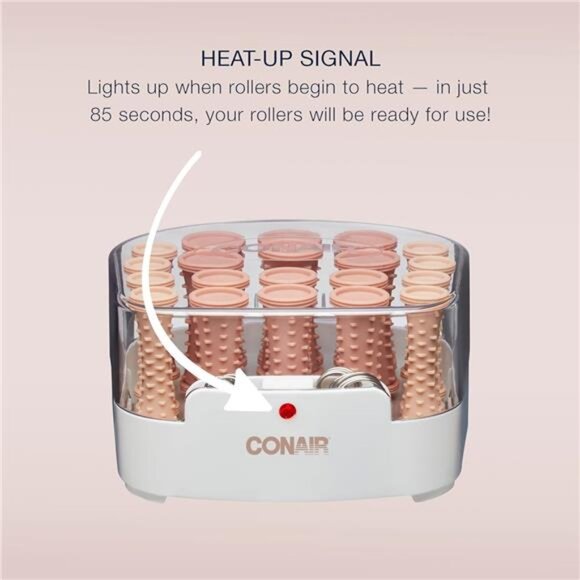 Double Ceramic Hot Rollers – 1/2", 3/4", 1" Rollers, Includes Clips - Picture 6 of 7